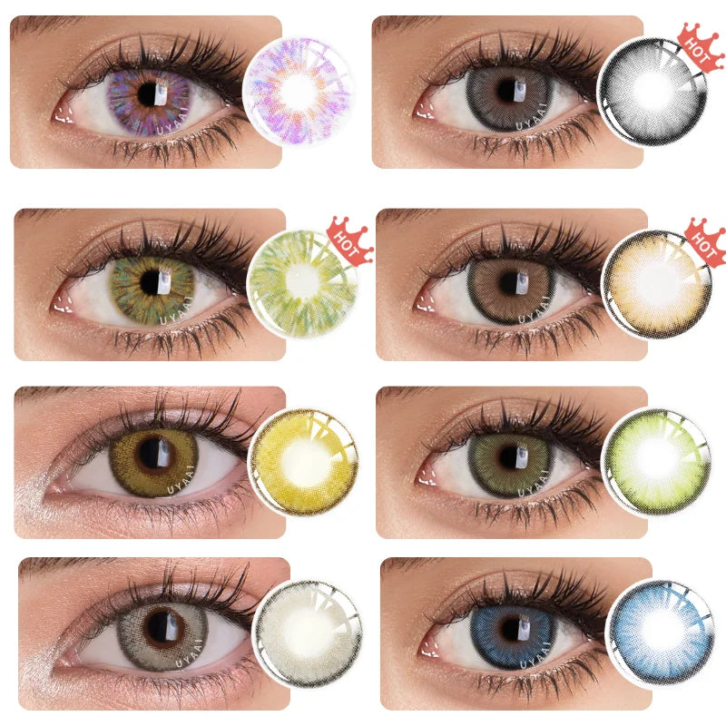 1 Pair Brown Natural Eye Color Lens Blue Color Contact Lenses for Eyes Aesthetic Lenses Purple Eye Contacts