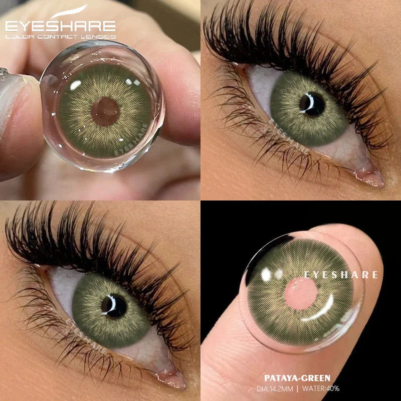 1pair Natural Colored Contacts Lenses for Eyes Blue Eyes Lenses Green Contacts Yearly Beautiful Pupil Eyes Contact Lens