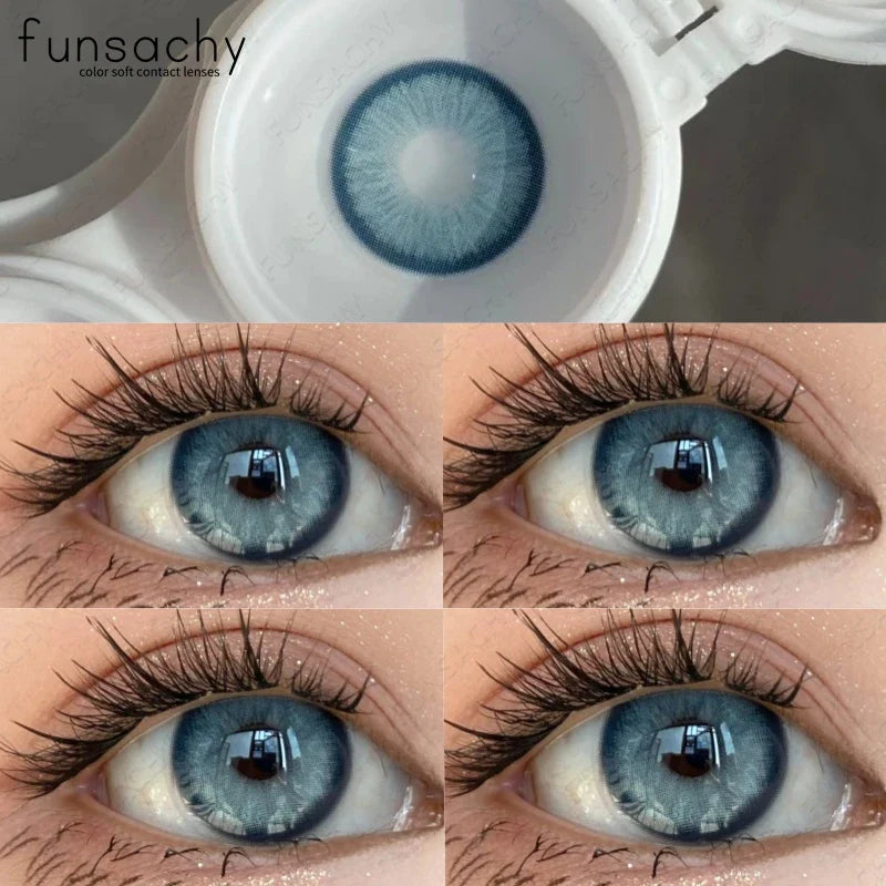 Natural Brown Contact Lense for Eyes Colorcon Blue Lenses Beautiful Gray Pupils Cosmetics Yearly Soft Eyes Contact Lens