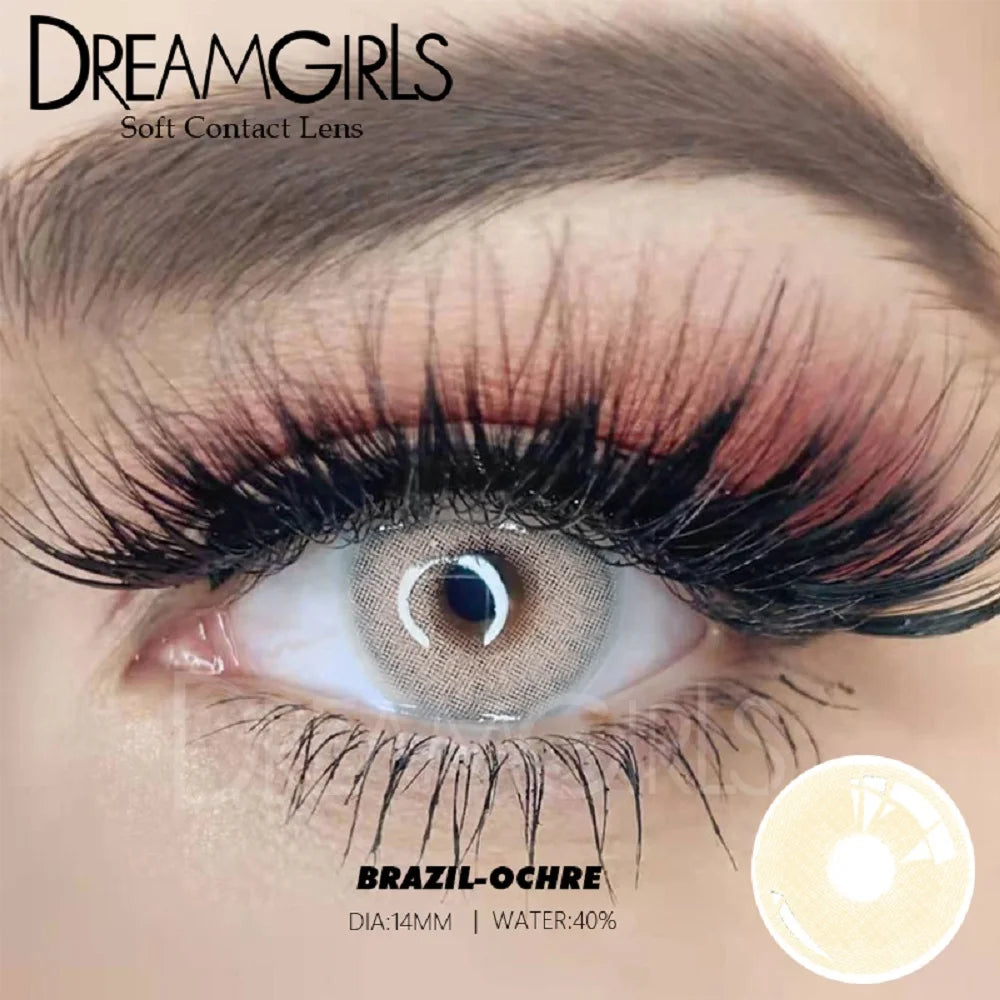 1Pair Brazil Famous Solitica Natural Color Contact lens Soft Contact Lenses Natural color Beauty pupil Yearly Used
