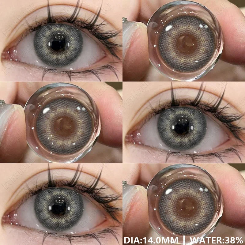 Colored Contacts Lenses for Eyes Fashion Blue Contact Lenses Brown Lenses Cosmetic Green Eye Contacts Yearly 2pcs/pair