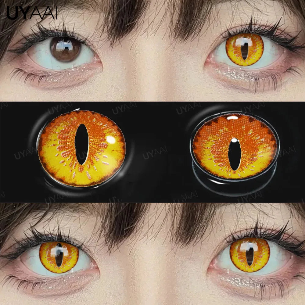 Halloween Cosplay Cosmetics Color Contact Lenses Red Color Lens Anime White Lenses Big Eye Lenses