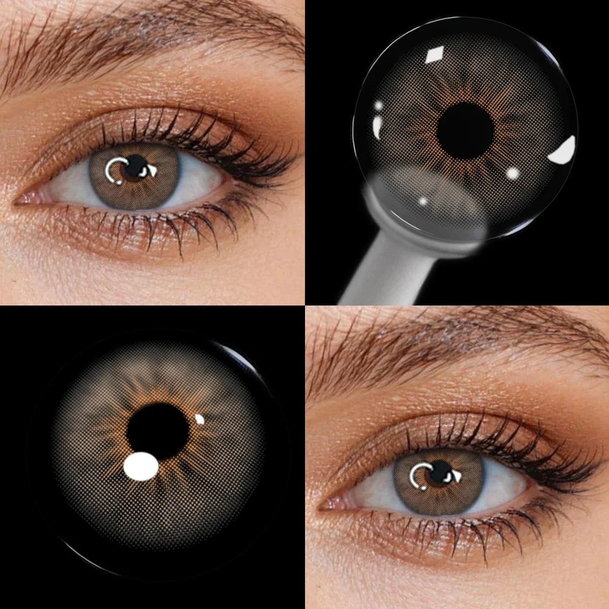 Blue Colored Contact Lenses 2Pcs Half Year 14.2mm Small Pupil Natural Cosmetic Lenses Daily Makeup For Women