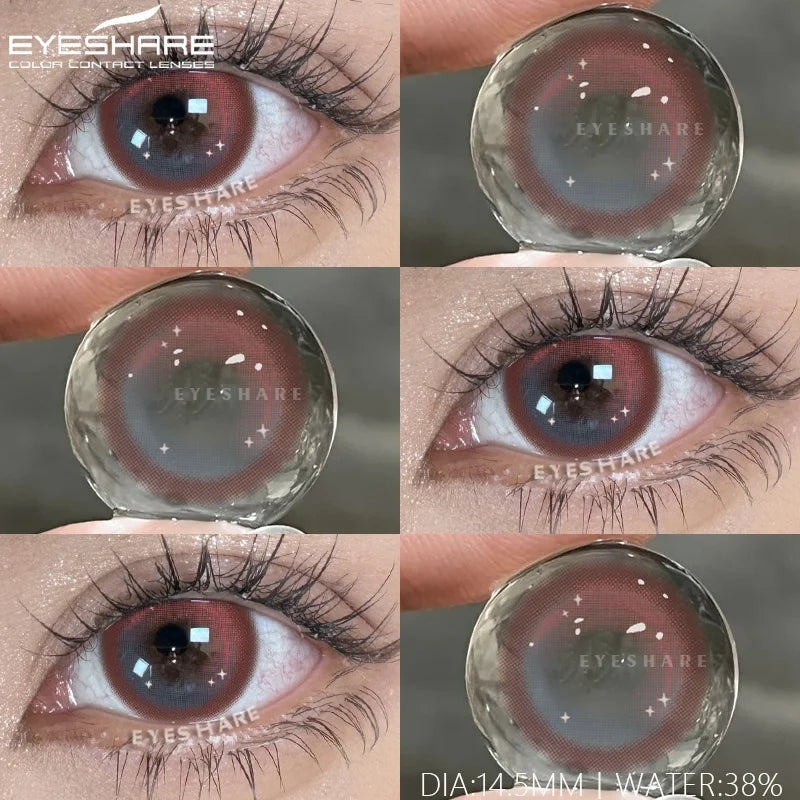 2Pcs Natural Color Contact Lenses for Eyes Korean Brown Lenses Beauty Fashion Gray Lense Blue Eye Lenses Pink Contacts