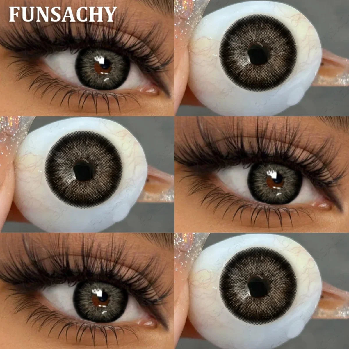 1 Pair Natural Color Contact Lenses for Eyes Brown Lenses Colorcon Korean Lens Yearly Beautiful Grey Eyes Big Black Len
