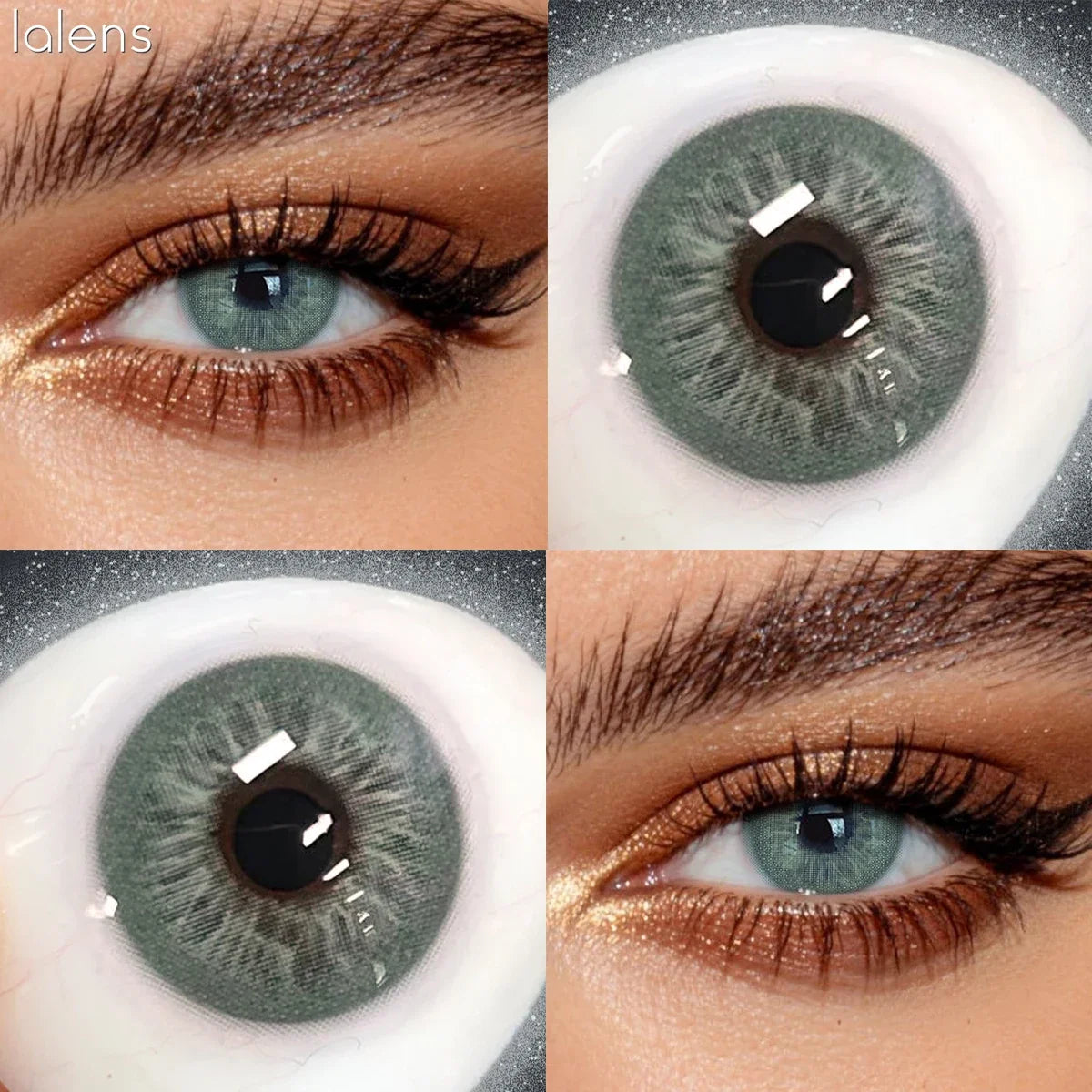 Brown Blue Natural Soft Colored Contact Lenses 14.2mm Grey Yearly Wear Natural Eye Contacts for Daily Cosmetic
