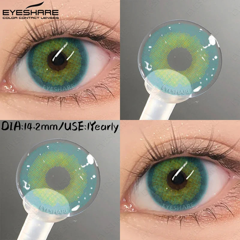 Light Colored Contact Lenses Natural Brown/Gray Lense High Quality Blue Lenses Yearly Beauty Makeup Green Eye Lenses