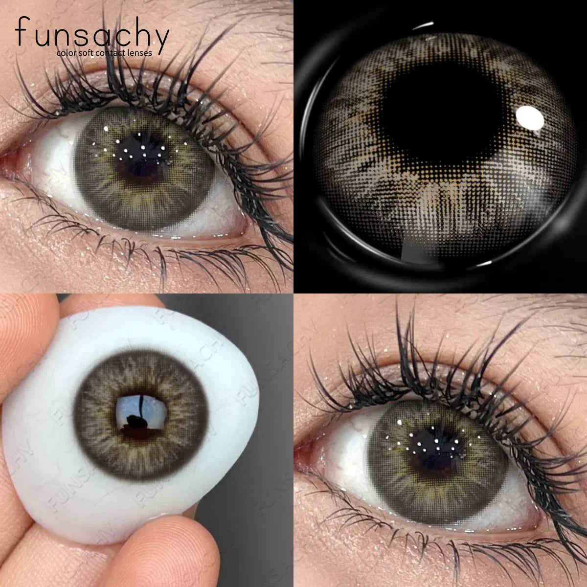 1 Pair New Myopia Blue Contacts Lenses With Diopters Prescription Fashion Colored Contact Lens for Eyes 0~-8.00 Degree