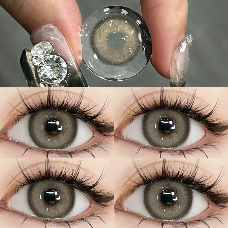 1Pair New Color Contact Lenses for Eyes Blue Contact Lenses Yearly Beautiful Pupils Gray Contact Lenses Green Contacts
