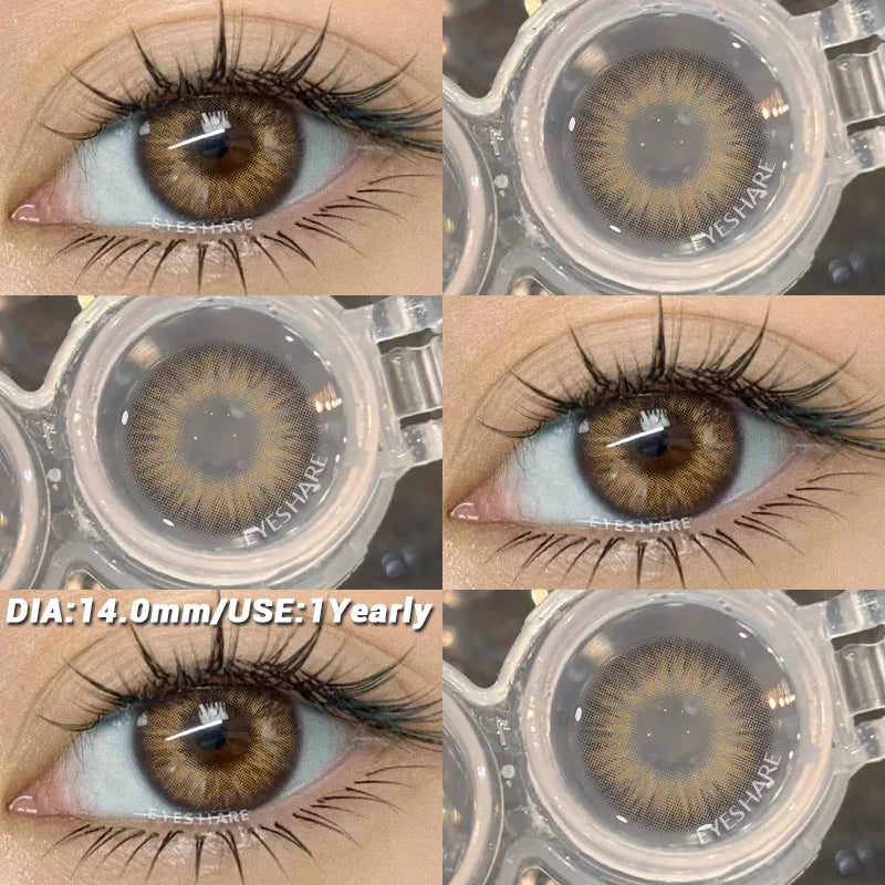 2Pcs Color Contact Lenses for Eyes Natural Gray Contacts Cosmetic Green Eye Color Lens Gray Lenses Blue Contact Lenses