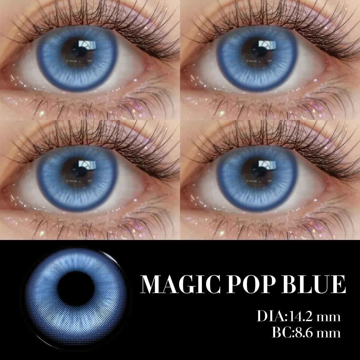 Eye Eyes Color Contacts Colored Contact Lenses Lens Small Pupils Myopia Cosplay Anime Cute 2Pcs 12 Months 1 Year Use