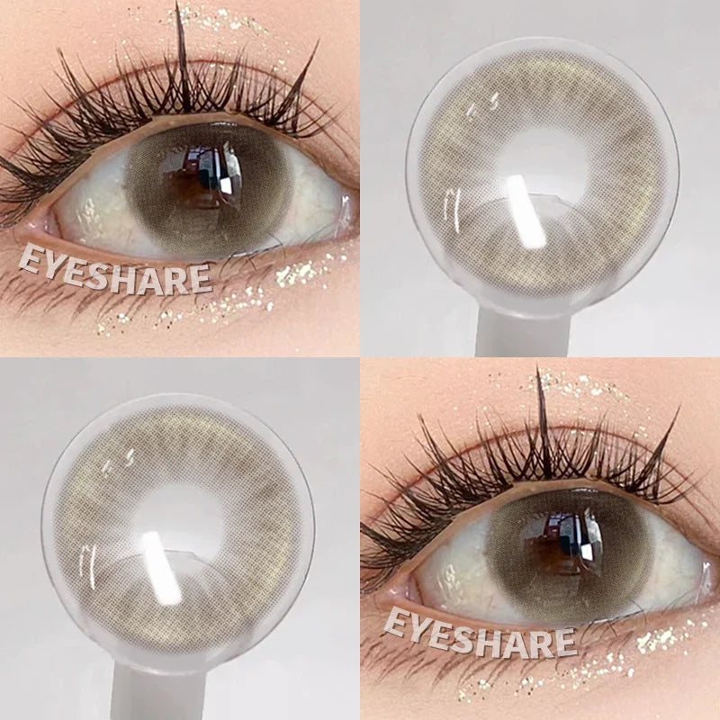 1 Pair Color Contact Eye Color Lenses Makeup Natural Brown Lens Cosmetics Gray Eyes Lenses Woman Makeup Blue Beauty Con