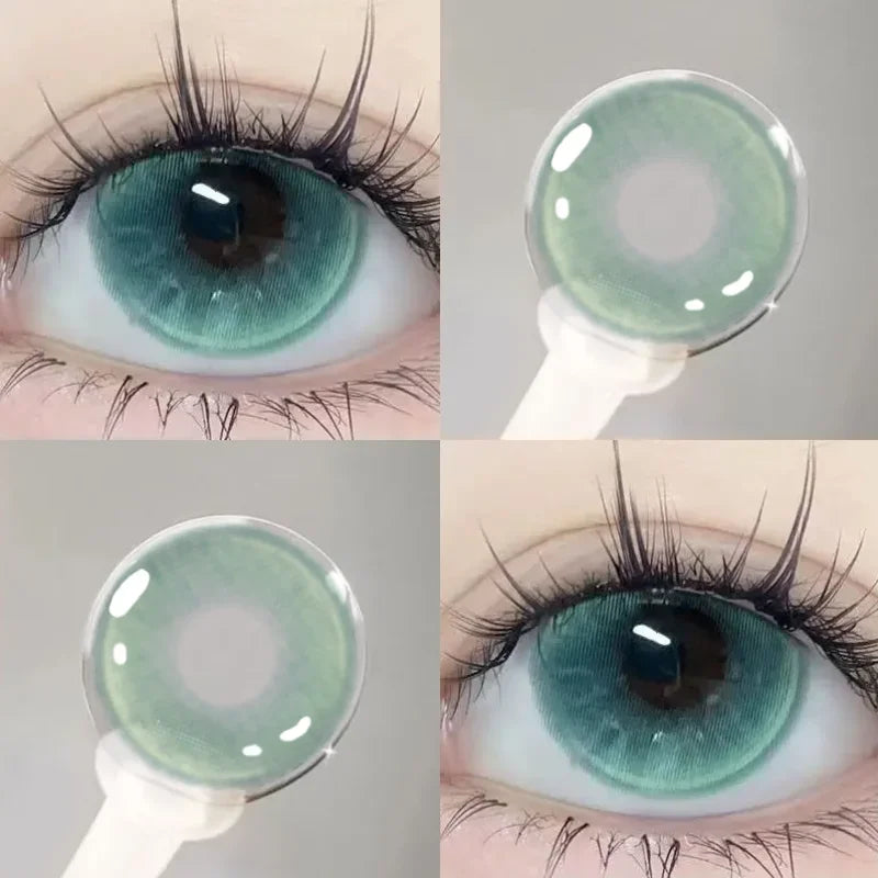 2PCS Colored Contact Lenses Cosmetics Beauty Purple Pupils Natural Contact Lens Green Multicontact Lenses Blue Lenses