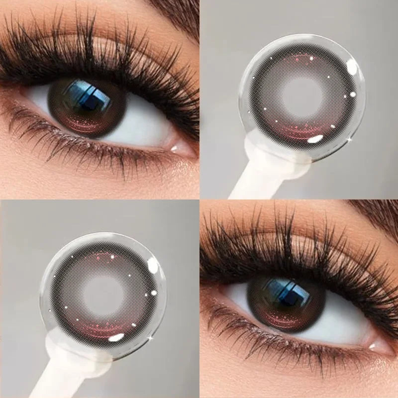 1Pair Purple Color Pupils Anime Contact Lenses with Degree Cosplay Accessories Color Korean Lens Beauty Fast Shipping