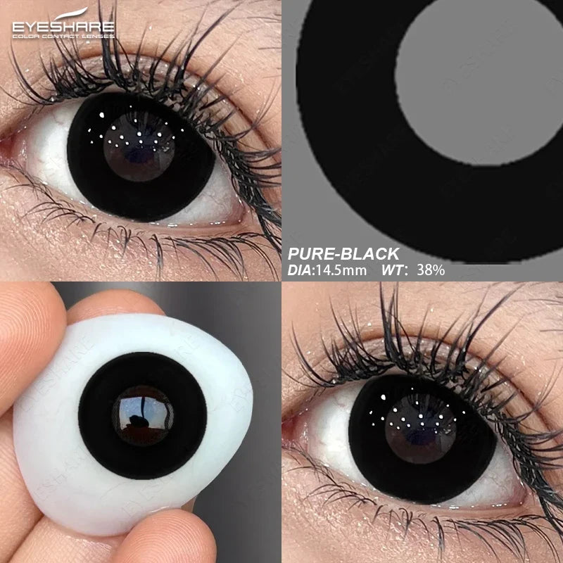 2pcs Colored Contact Lenses Halloween Cosplay White Crazy Contact Lenses Anime Red Eye Lenses Green Makeup Contact Lens