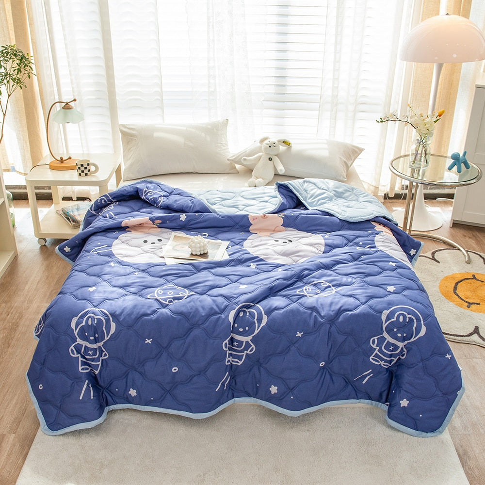Summer Ice Quilt bedspreads comforter plaid blanket on the bed Quilt cover Duvets for 135 90 for single double bed