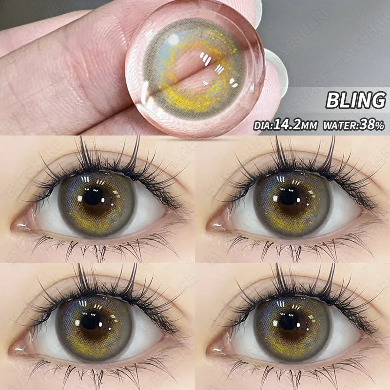 Fashion Color Contact Lenses Colored Contact Lenses for Eyes Cosmetic Makeup Yearly 1pair Korean Lenses Color Eye Lens