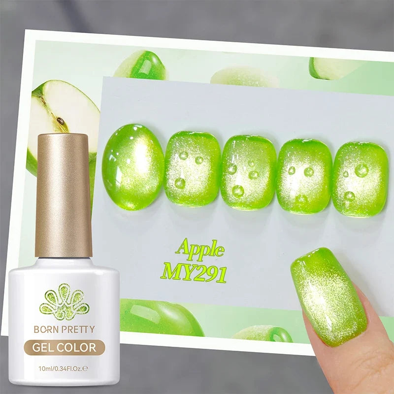 10ml Green Shadowstar Bamboo Cat Magnetic Gel Nail Polish Fruit Series  Soak Off UV LED Nail Art Salon DIY Manicure