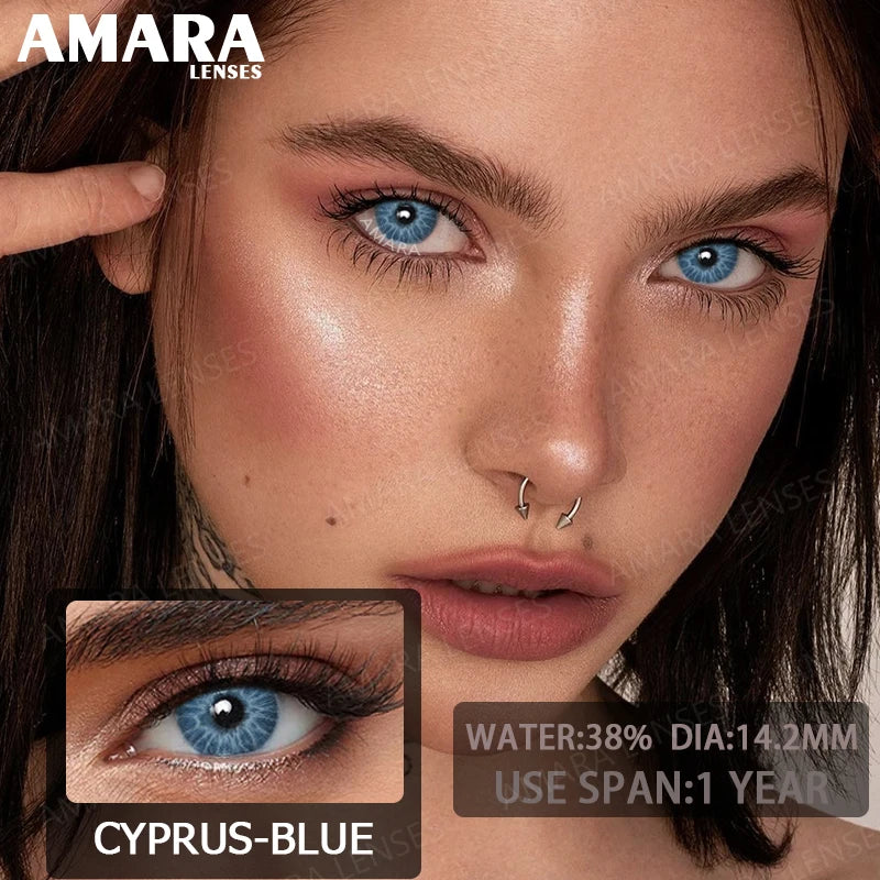 1 pair Colored Contact Lenses Natural Look Green Lenses Gray Contact color Lenses Beauty Pupil Eye Cosmetics Yearly Use