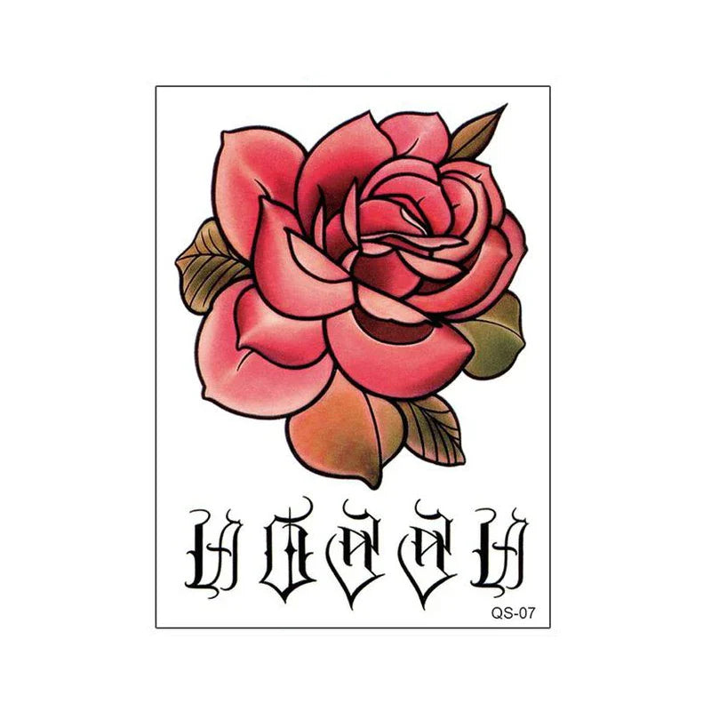 1pcs Hand Flower Rose Fake Tattoo Stickers Waterproof Temporary Tatto Body Art for Girl Women Men
