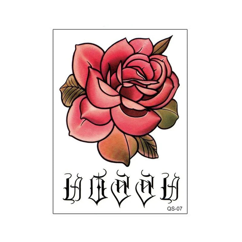1pcs Hand Flower Rose Fake Tattoo Stickers Waterproof Temporary Tatto Body Art for Girl Women Men
