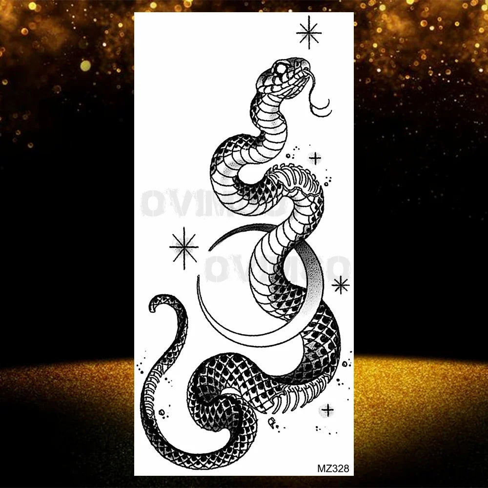 Realistic Black Rose Flower Temporary Tattoos Fake Waterproof Tatoo Body Art Arm Leg Floral Peony Bloosom Tattoo Stickers Makeup