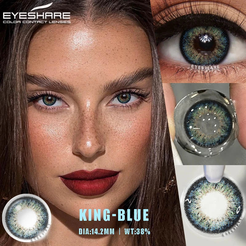 1Pair Fashion Color Contact Lenses for Eyes Blue Eye Contacts Cosmetic Green Contacts Yearly Brown Eye Lens Gray Lenses