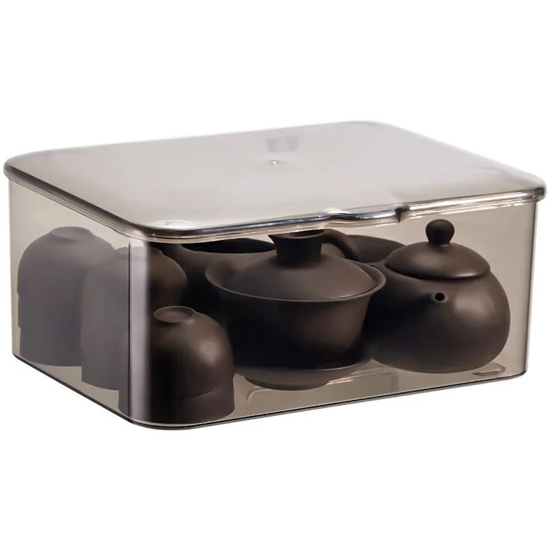 Transparent Desk organizer Desktop Storage Box Cosmetics Organizer Document Organizer Snack Storage Office Stationery Appliances