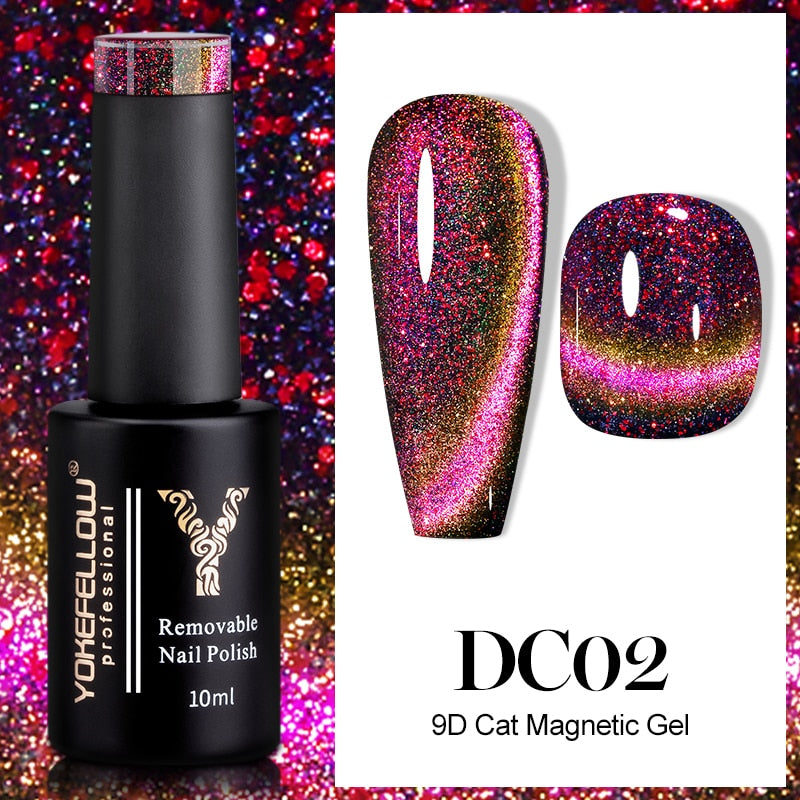 Holo Shimmers Reflective Glitter Gel Nail Polish 10ml Semi permanent Gel Varnishes Ultra-sparkly Diamond Dust