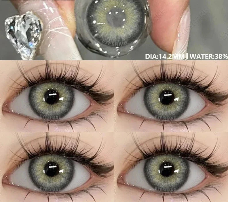 Colored Pupils for Eyes Gray Natural Look Eye Contacts 1Pair Brown Fashion Lenses Beauty Green Lens Blue Eye Contacts