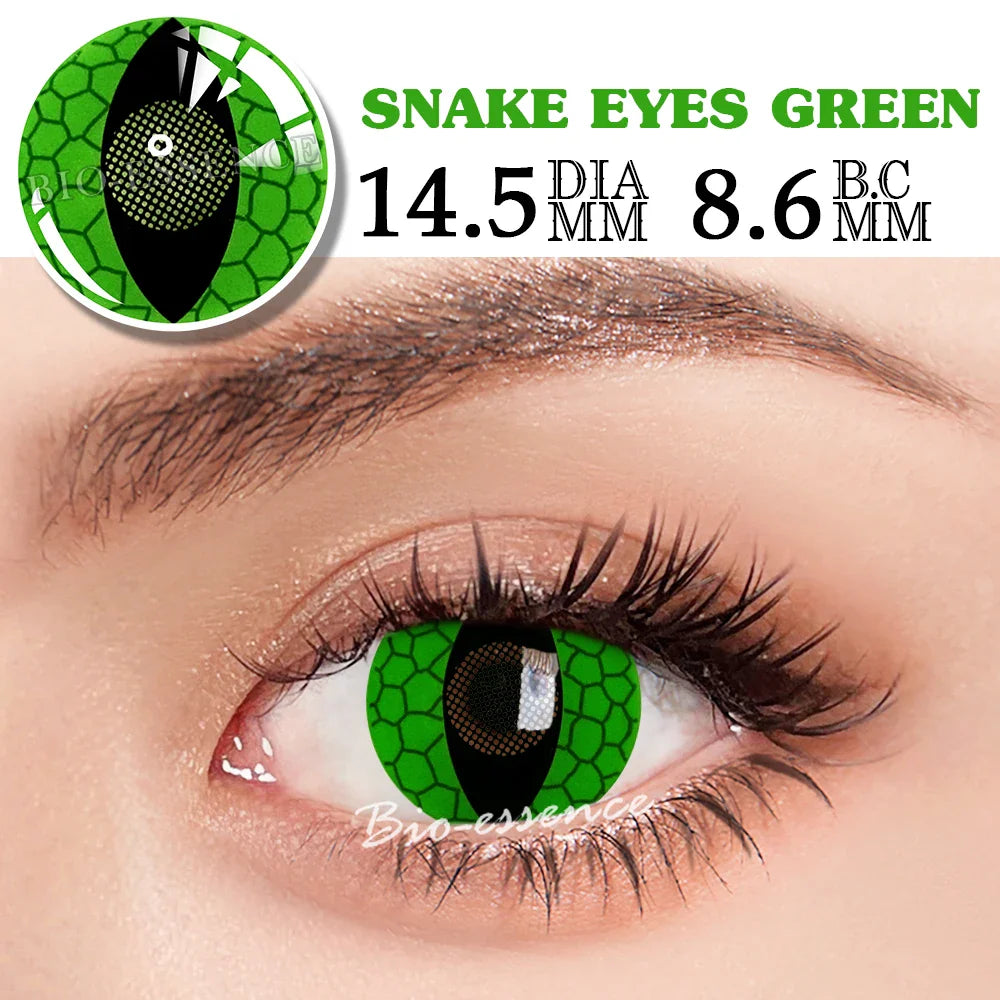 1 Pair Cosplay Contact Lenses for Eyes Halloween Cat Eye Contacts Anime Accessories Snake Eye Lenses Lizard Lenses