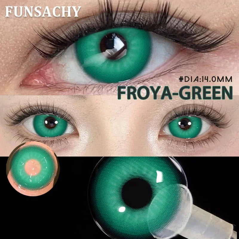 Cosplay Lenses White Black Contact Lenses for Halloween Party Makeup Contact Lens 14.0mm/14.5mm Anime Cosplay Softlens