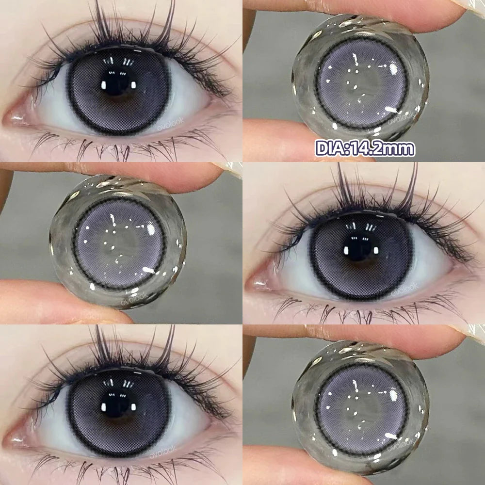 1 Pair Myopia Prescription Colored Contact Lenses Fashion Lens Beauty Pupils Blue Eye Color Lenses Purple Eye Lenses