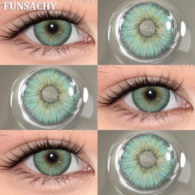 1 Pair New Color Contact Lenses for Eye Beautiful Pupil Fashion Blue Soft Lenses Gray Natural Contacts Yearly Cosmetics