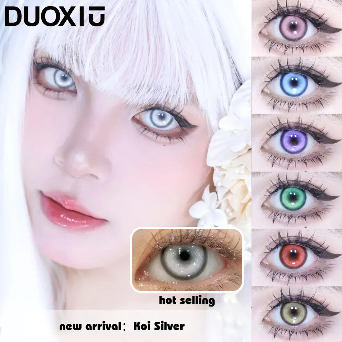 1 Pair 14.5mm Popular Colorful Contact Lenses With Prescription Myopia Lenses Cosplay Halloween Big Eye Fast Ship  Korean