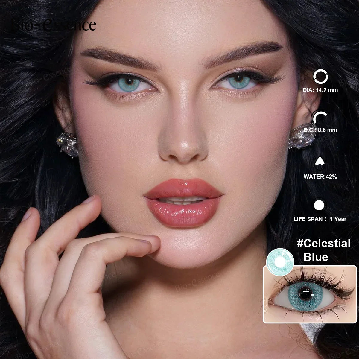 New 1 Pair Coloured Contact Lenses Brown Eye Pupils with Graduated Lens Coloured Contact Lenses for Eyes Grey Lenses