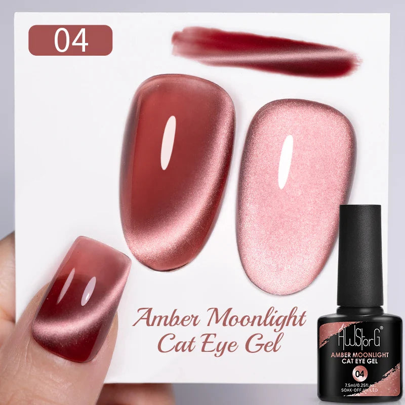 7.5ml Golden Gradient Cat Eye Nail Polish Gel Phototherapeutic Gel Soak Off Nail Magnetic Gel Polish Nail Art DlY