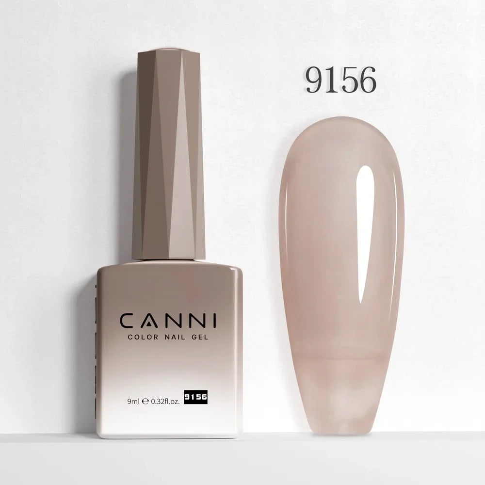 Nail Gel Polish HEMA FREE Translucent Jelly Gel Varnish Semi Transparent Super Glossy Ultra Consistency Round Shape Brush