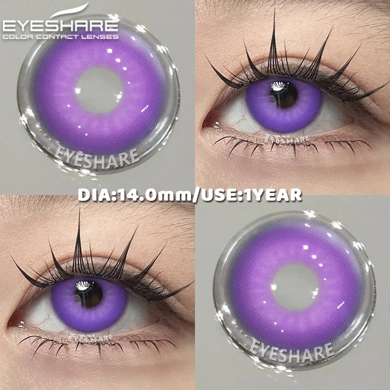 1Pair Hallowee Contact Lenses for Eyes Cosplay Lenses Anime Lenses Anime Accessories Lenses Purple Lenses Pink Eye Lens