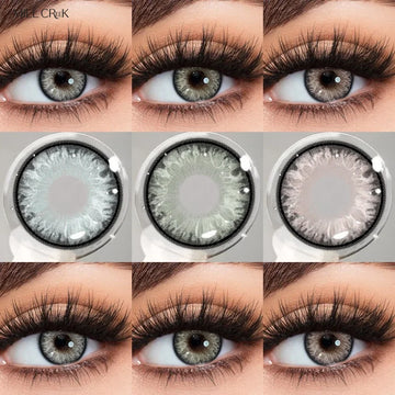 2pcs Hot Sale Natural Color Contact Lenses for Eyes Myopia 0~-8.00 Degree Korean Lenses Beauty Grey Eye Contacts Lens