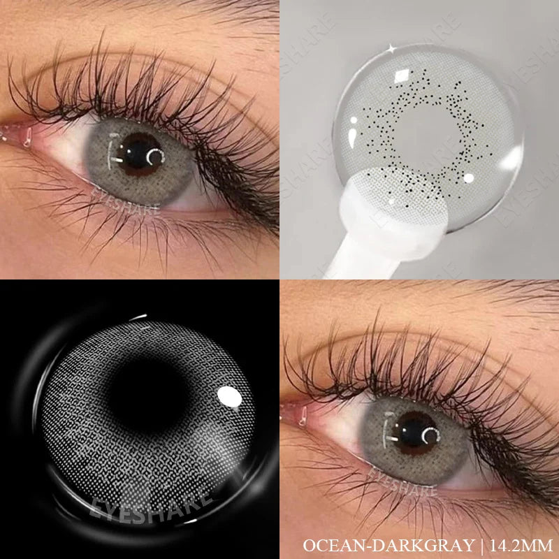 1 Pair Color Contact Lenses for Eyes Color Eye Lens Blue Eye Lenses Brown Lenses Gray Pupils Lens Yearly Green Contacts