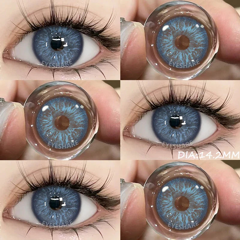 2pcs Colored Contact Lenses Natural Look Brown Eye Lenses Gray Contact Blue Lenses Fast Delivery Green Eye Lenses