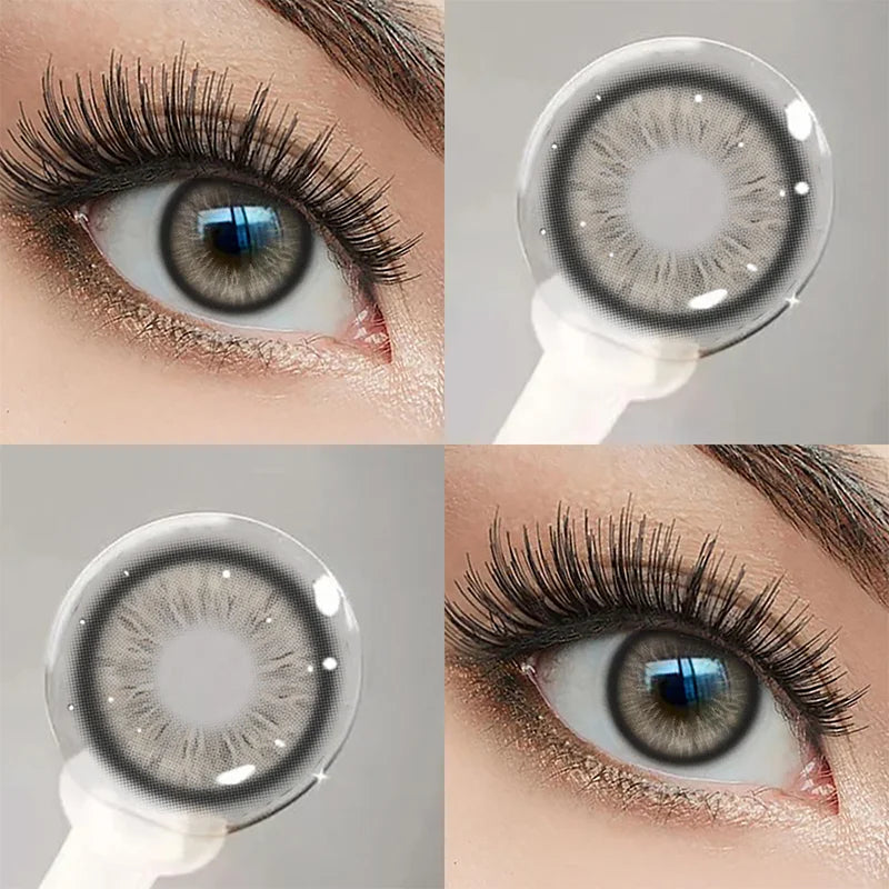 2PCS New Color Contact Lenses Korean Lenses With Prescription Beauty Pupils Makeup Iris style Colorcon Brown Contacts