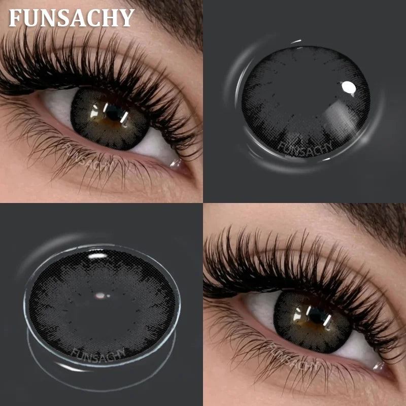 New Contact Lenses Natural Brown Eye Makeup Contacts Grey Color Lens Korean Softlens Yearly Cosmetics for Women