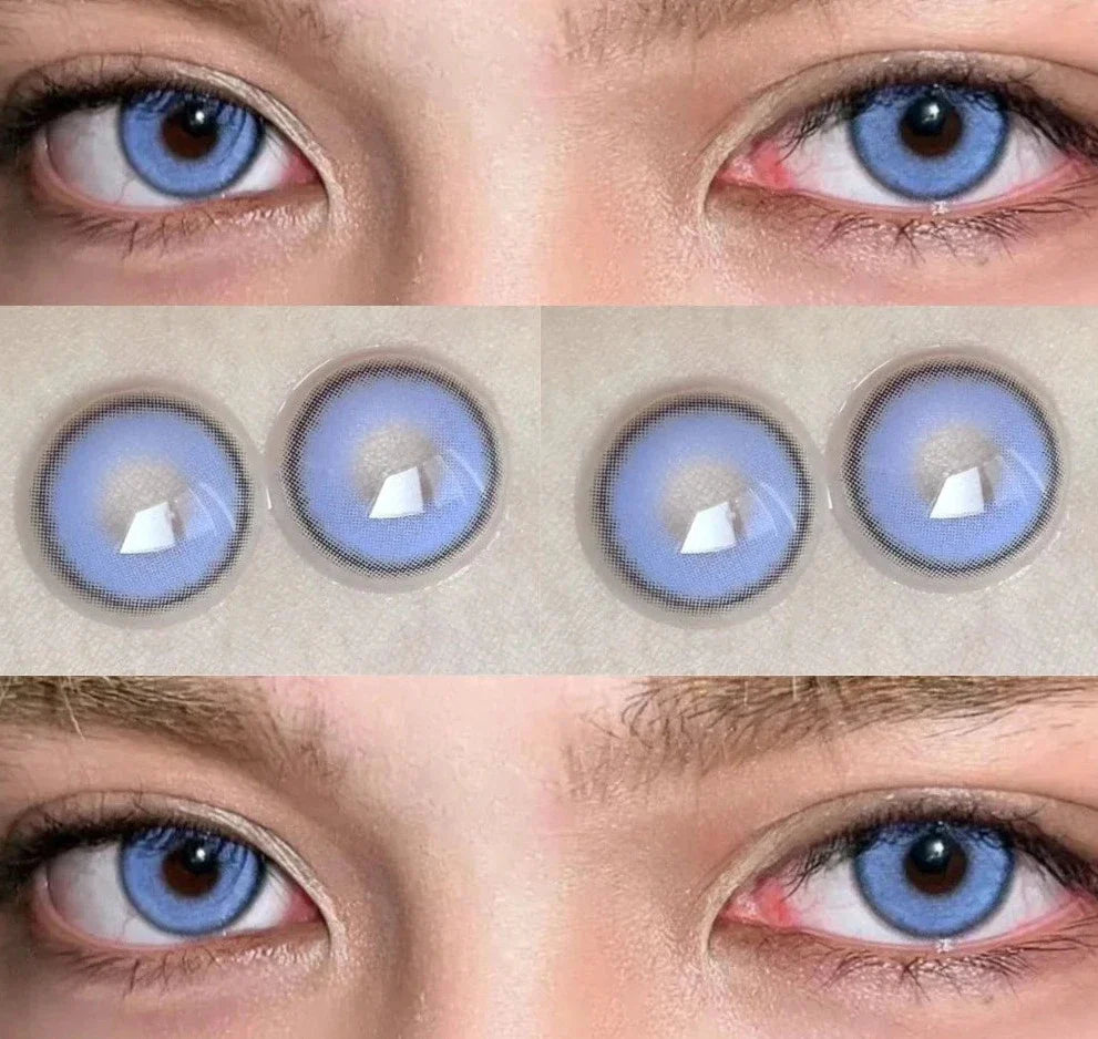1 Pair Korean Colored Contact Lenses with Degree for Eye Color Lenses Big Eye Lenses Brown Lenses Blue Eye Lenses