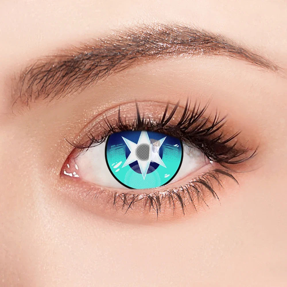 1 Pair Halloween Cosplay Contact Lenses Ai  Rubi Ruby Akuamarin Kana Cosplay Pink Lenses Purple Anime Lenses