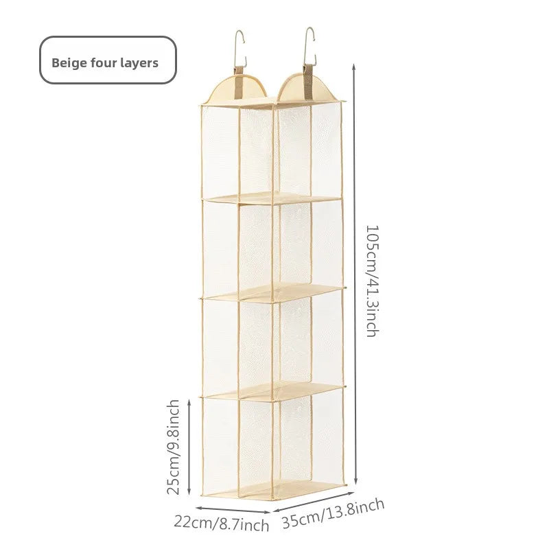 Practical Fabric Hanging Organizers Simple Designs Hanging Storage Bag with Multi Layer For Easy Homes Organization