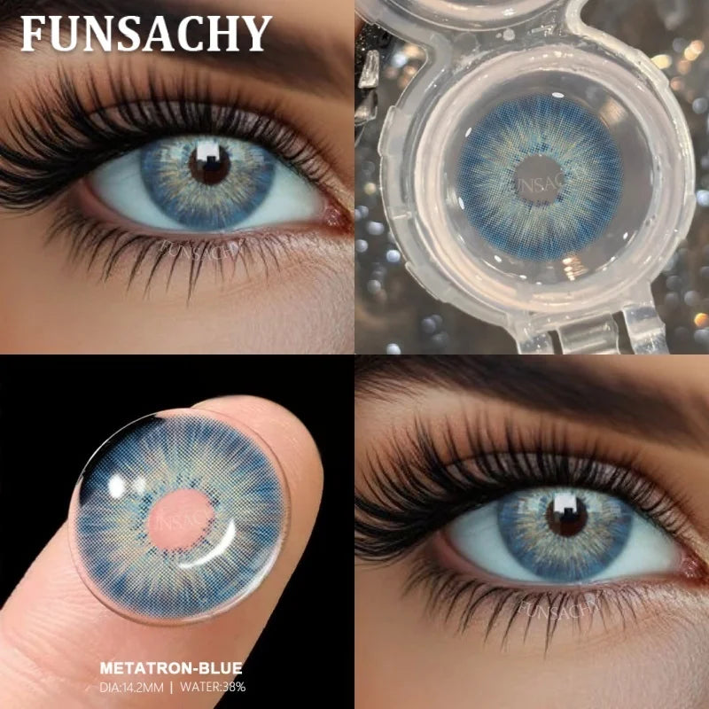 1 Pair New Color Contact Lenses Beautiful Pupil Fashion Soft Brown Black Small Diameter for Eye Grey Lenses for Student