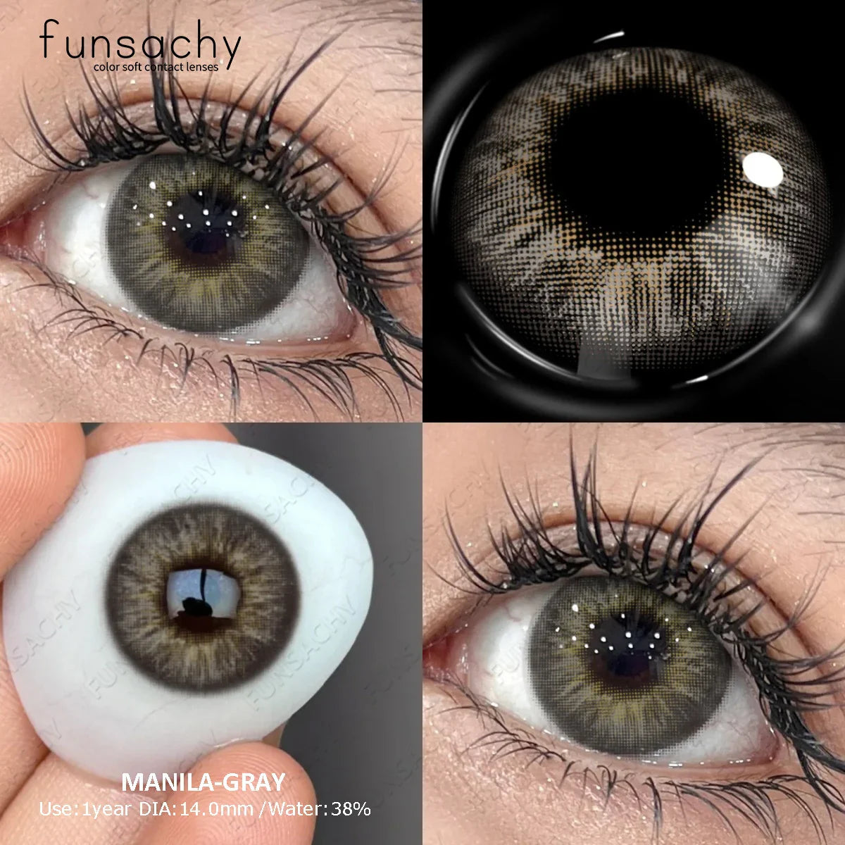 1 Pair New Myopia Blue Contacts Lenses With Diopters Prescription Fashion Colored Contact Lens for Eyes 0~-8.00 Degree