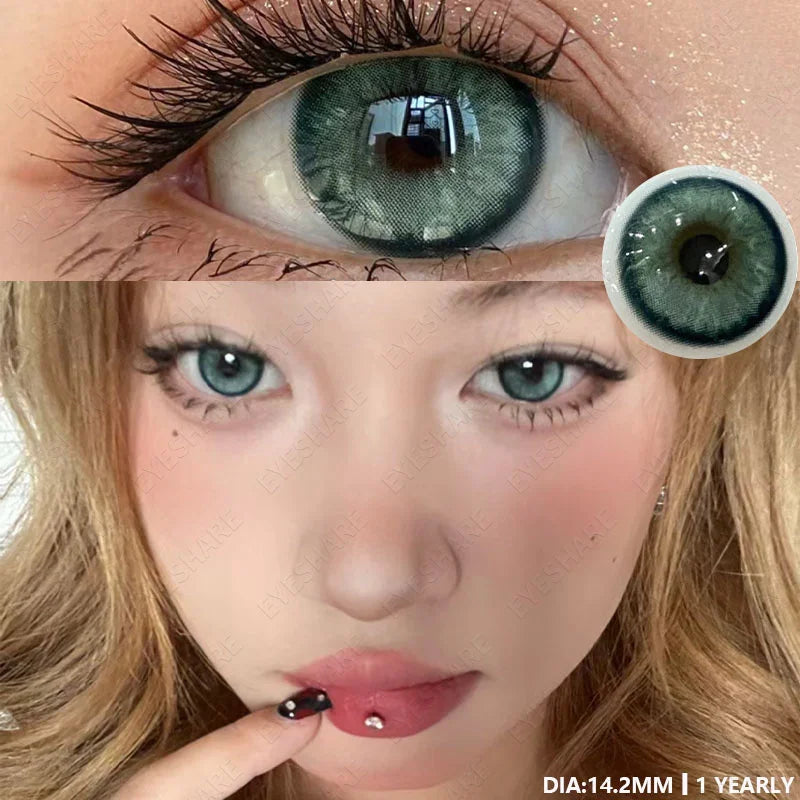 Natural Color Lens Eyes 1Pair Brown Color Contact Lens For Eyes Yearly Use Eyes Blue Eye Contacts Green Contact Lenses